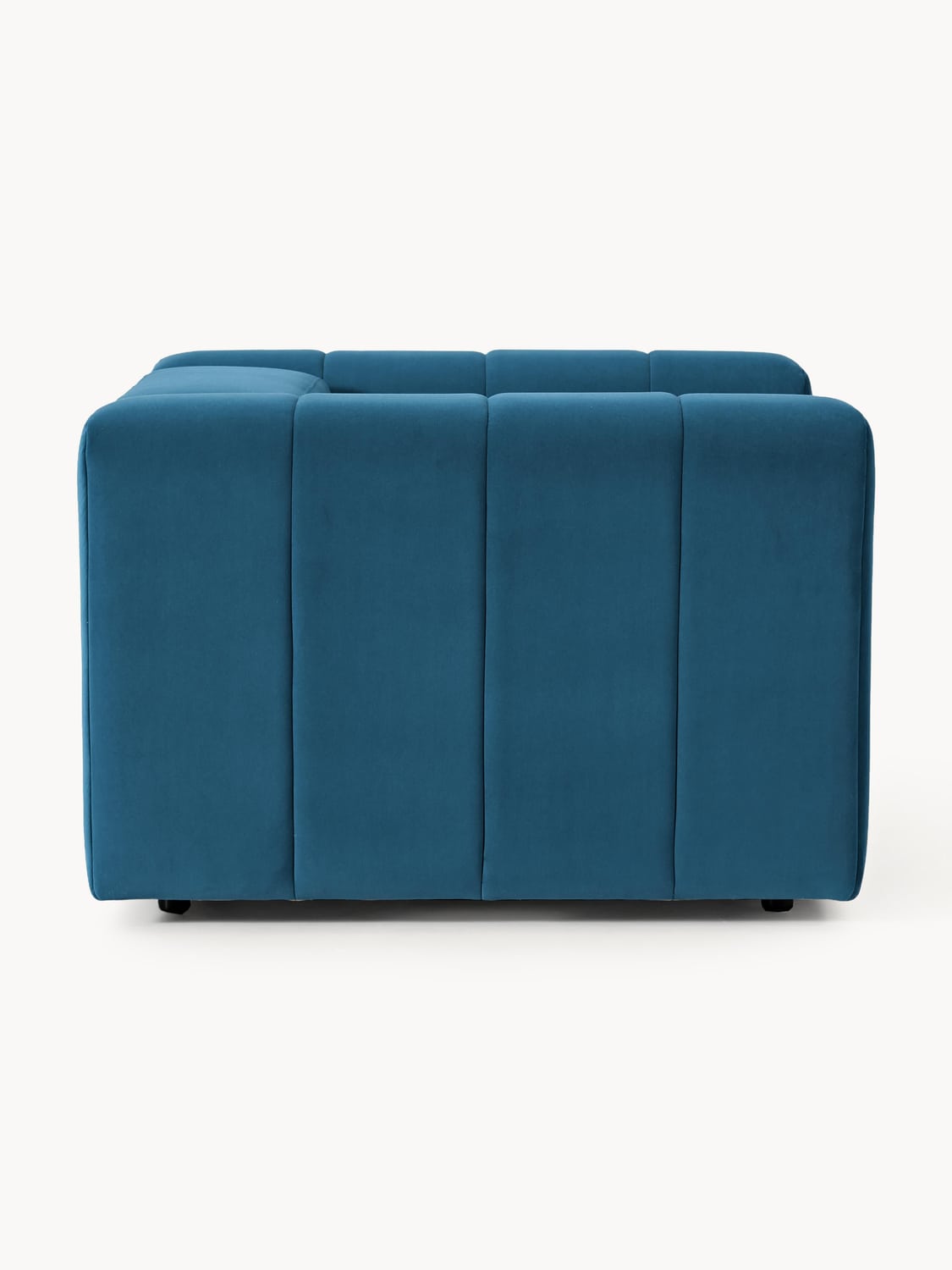 Lena Velvet-Lounge Chair — Petrol