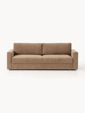 Tasha Velvet-Sofa Bed (3-seater) with Storage — Camel