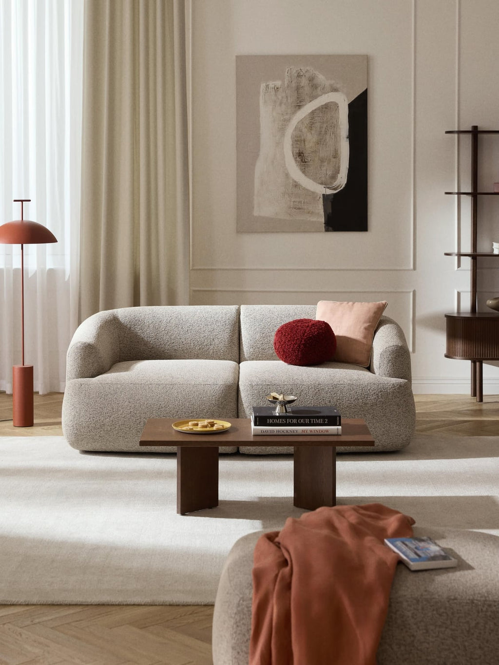 Sofia Modular Bouclé Sofa (2-seater) — Oatmeal