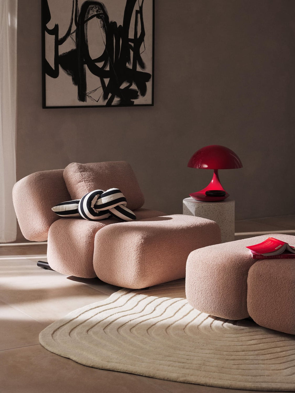 Caterpillar Teddy-Armchair — Rose