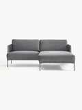 Fluente Small Velvet-Corner Sofa — Taupe
