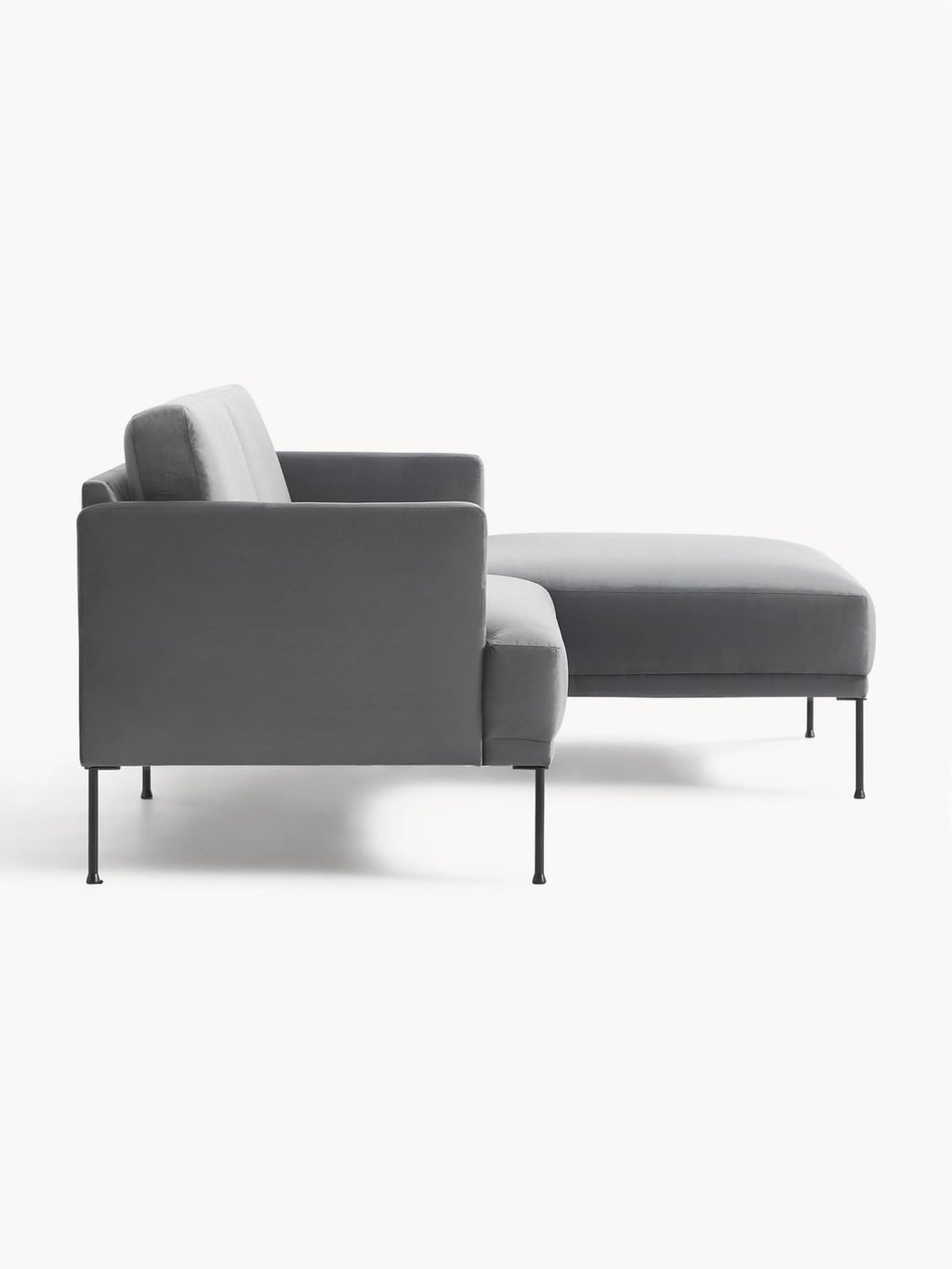 Fluente Small Velvet-Corner Sofa — Taupe