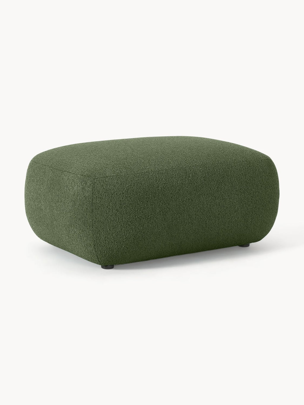 Sofia Bouclé Ottoman — Green