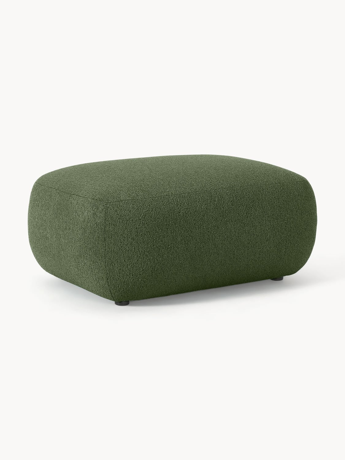 Sofia Bouclé Ottoman — Green