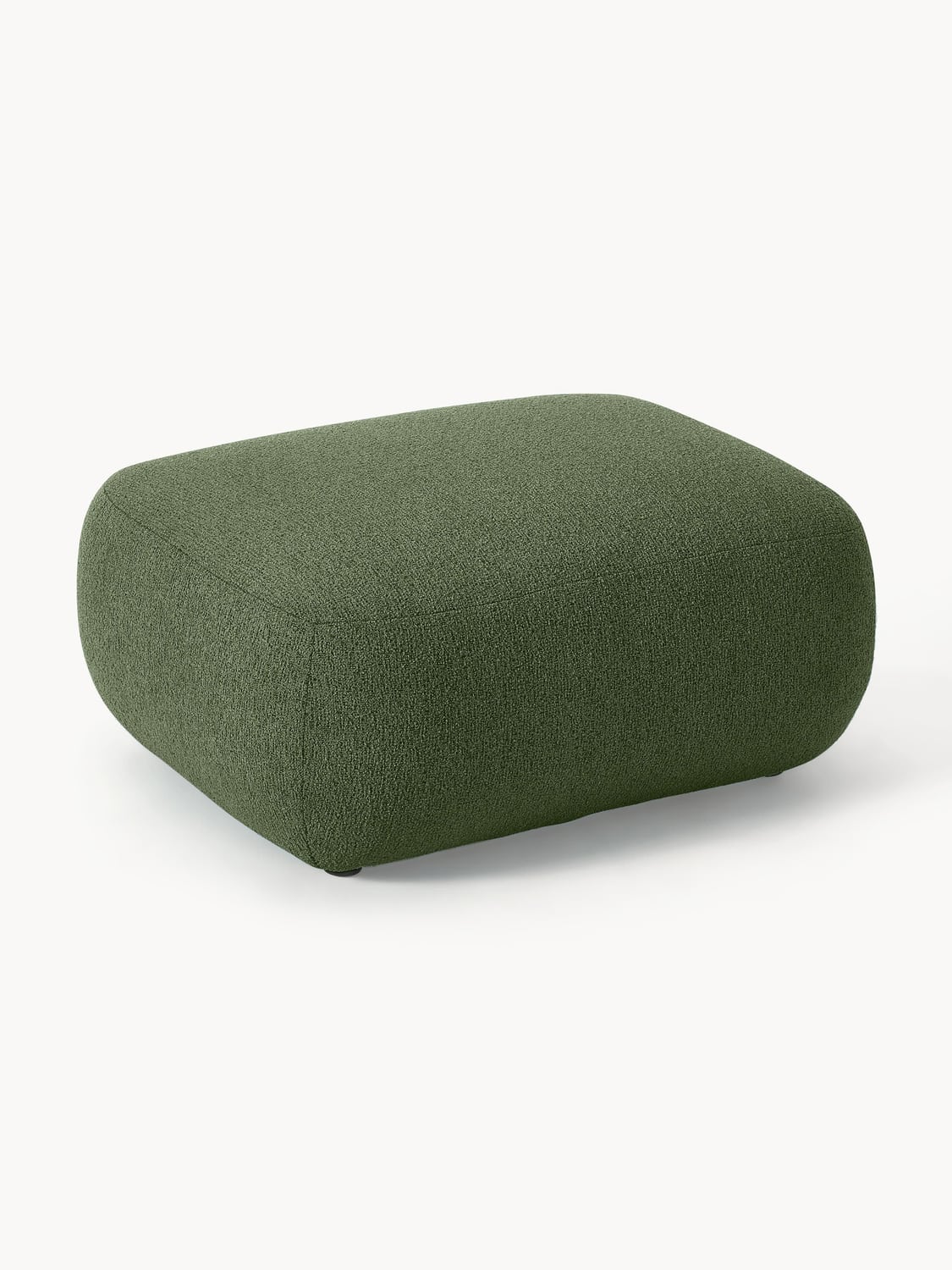 Sofia Bouclé Ottoman — Green