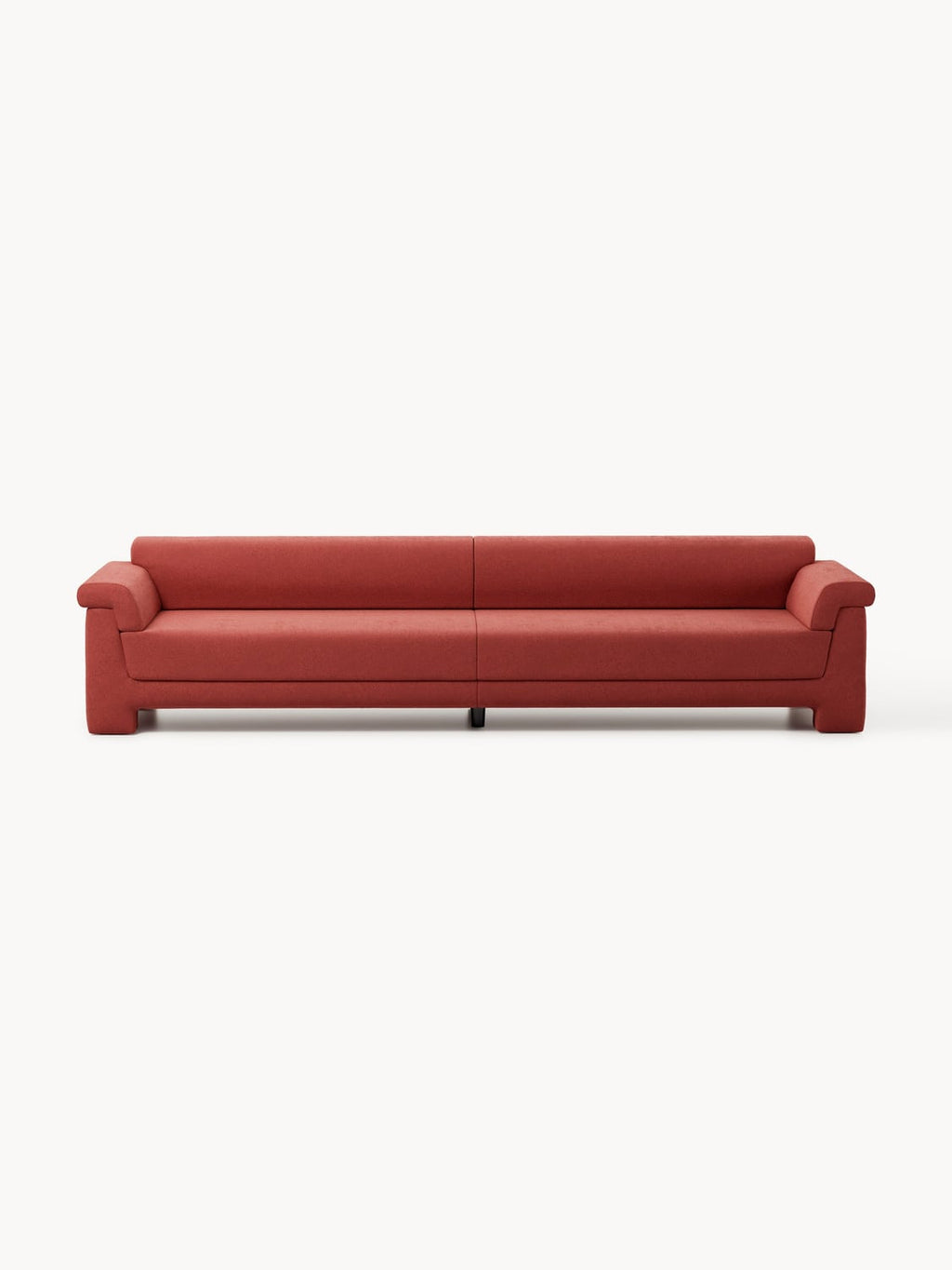 Atlas Bouclé Sofa (4-seater) — Terracotta