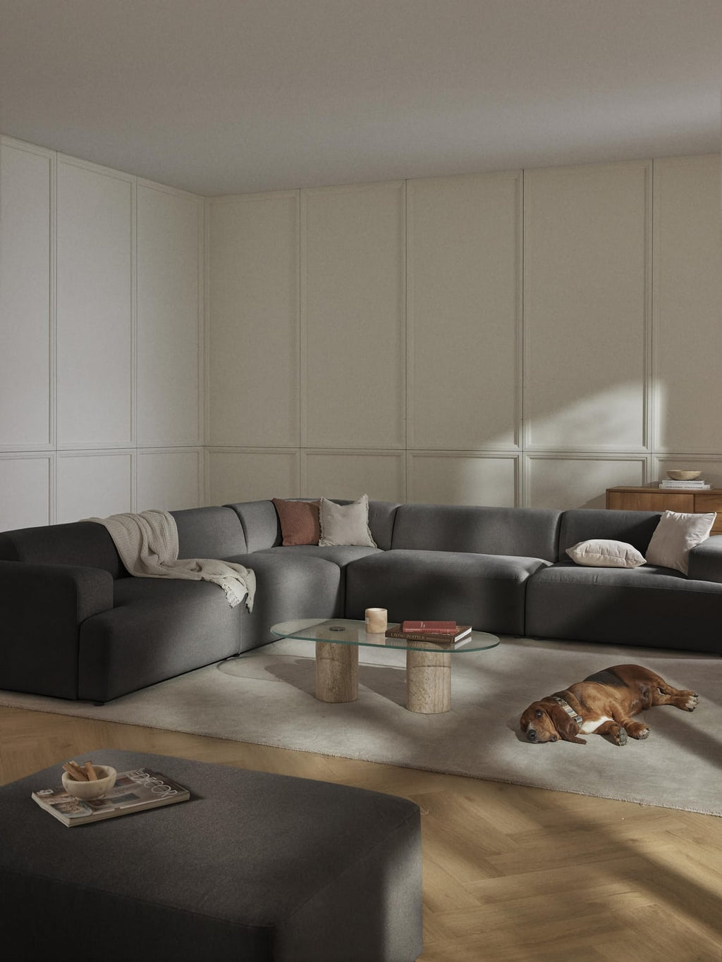 Melva Corner Sofa (4-seater) — Green