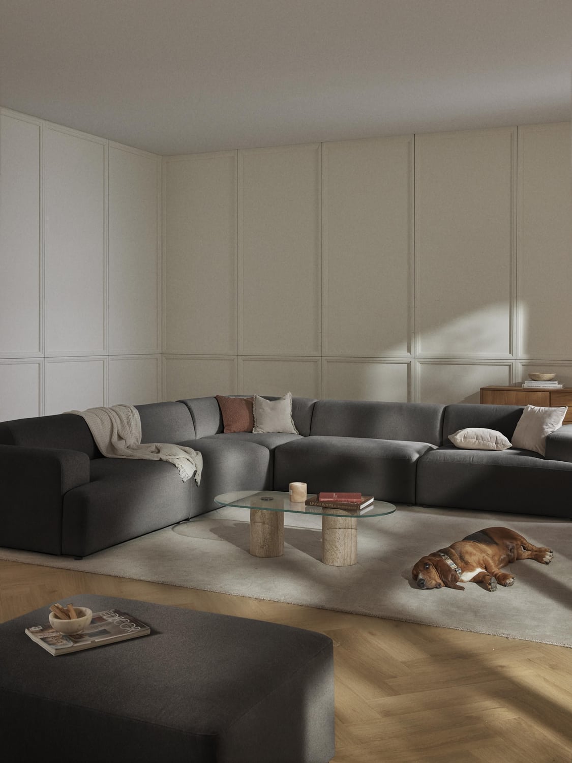 Melva Corner Sofa (4-seater) — Green