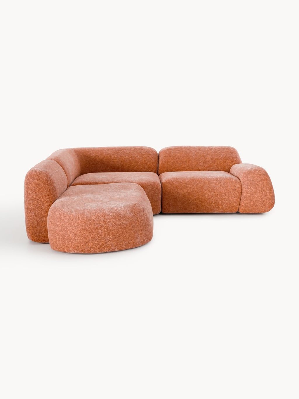 Wolke Modular Corner Sofa (4-seater) with Chaise Longue — Camel