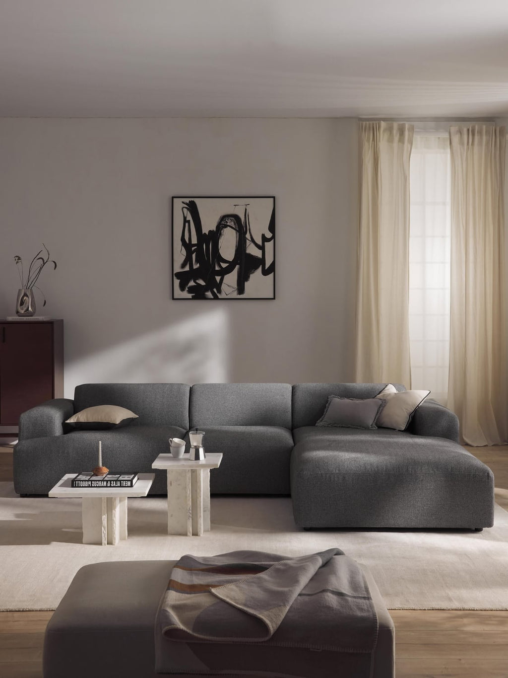 Melva Corner Sofa (4-seater) — Clay