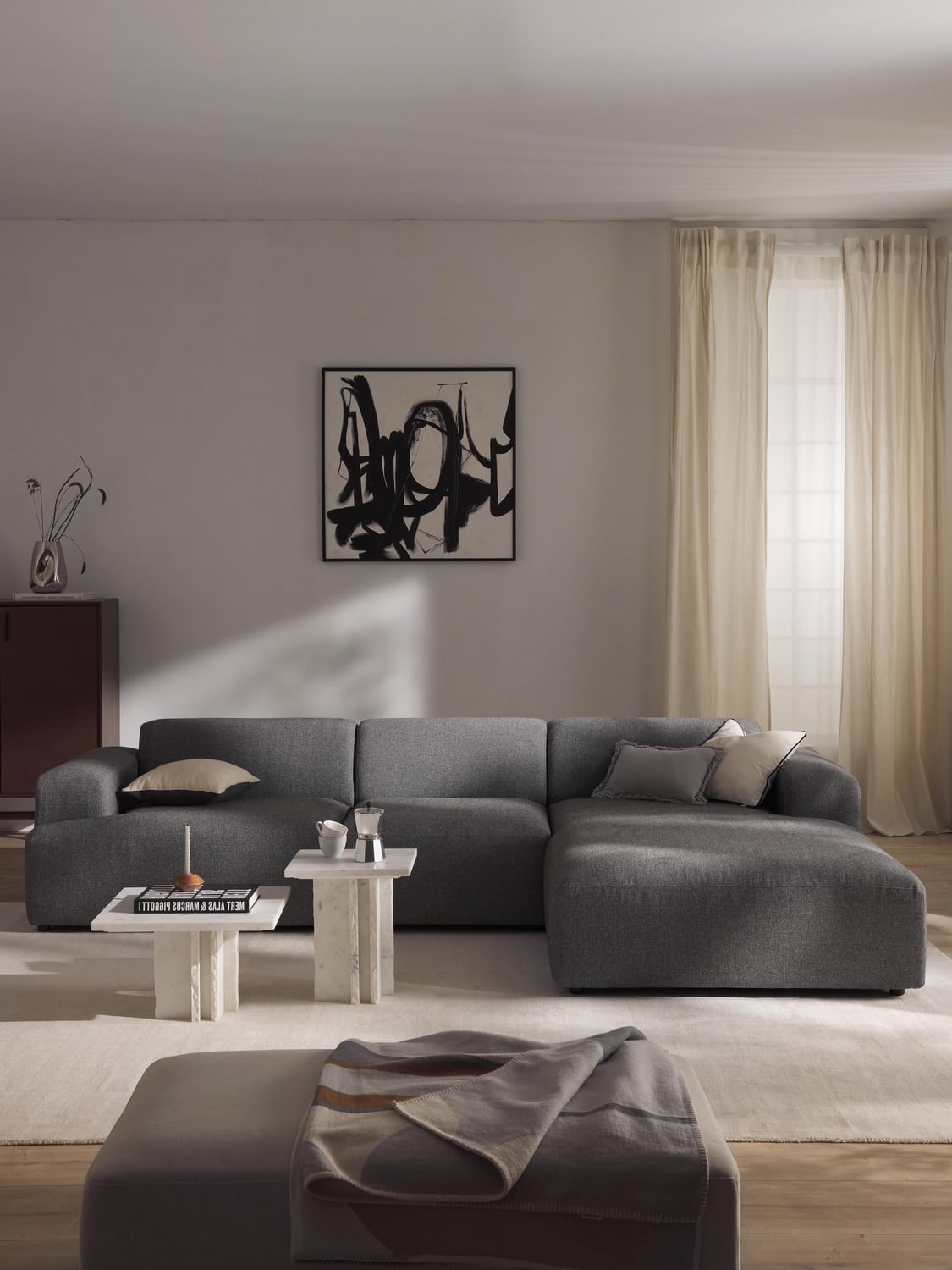 Melva Corner Sofa (4-seater) — Clay