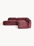 Wolke Modular Teddy Bouclé Corner Sofa (4-seater) with Chaise Longue — Brown