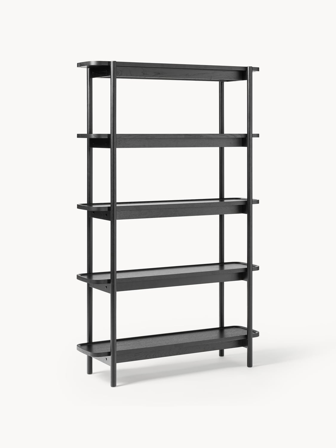 Libby Tall Wooden Shelving Unit — Taupe