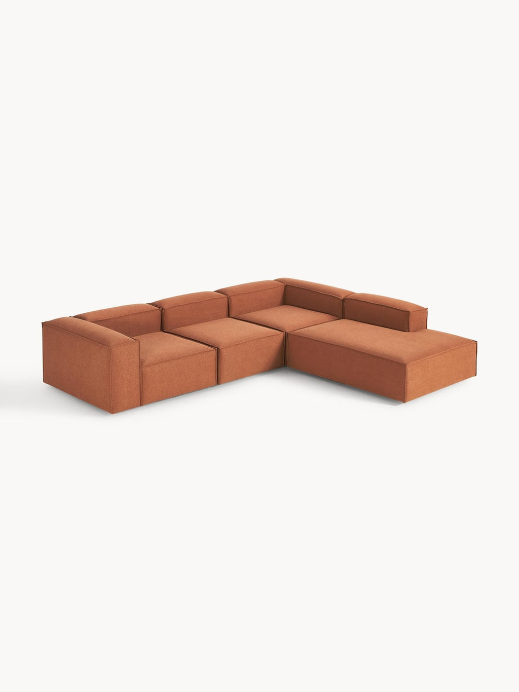 Lennon Modular XL Corner Sofa (4-seater) — Terracotta