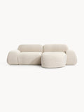 Wolke Modular Bouclé Corner Sofa (3-seater) — Light Grey