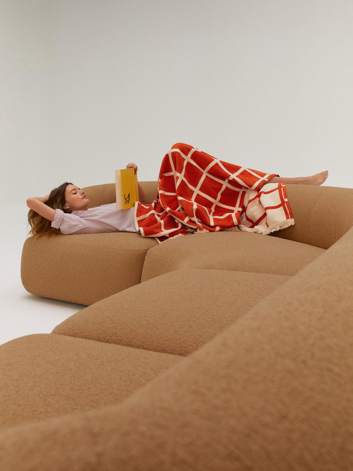 Sofia Modular Bouclé XL Sofa — Caramel