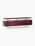Lennie High-Gloss Sideboard — Dark Grey