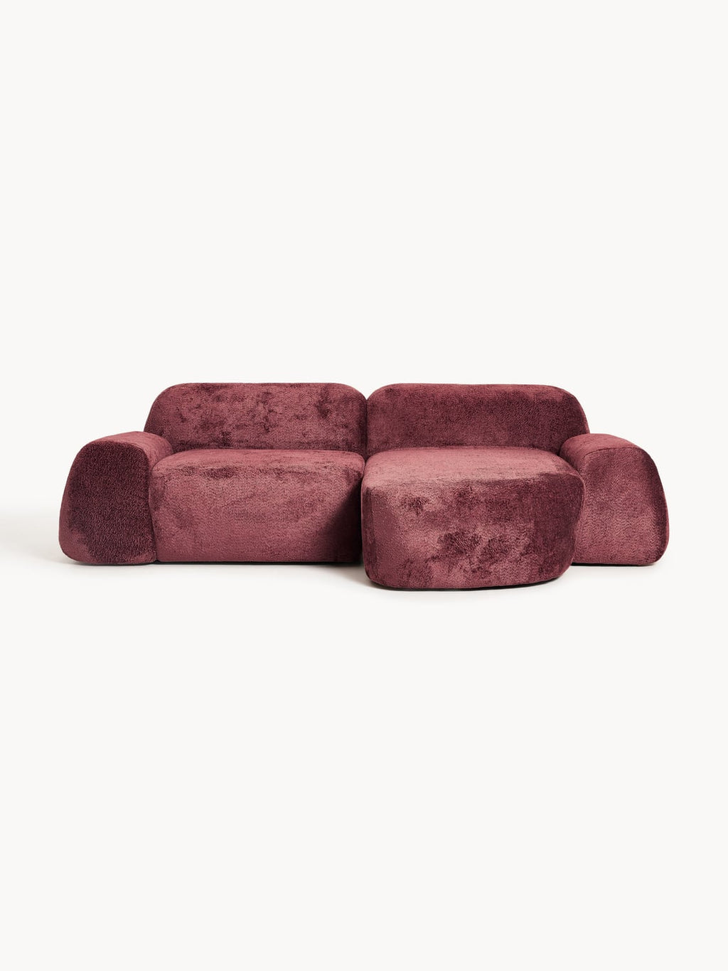 Wolke Modular Teddy Bouclé Corner Sofa (3-seater) — Dark Grey