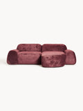 Wolke Modular Teddy Bouclé Corner Sofa (3-seater) — Dark Grey