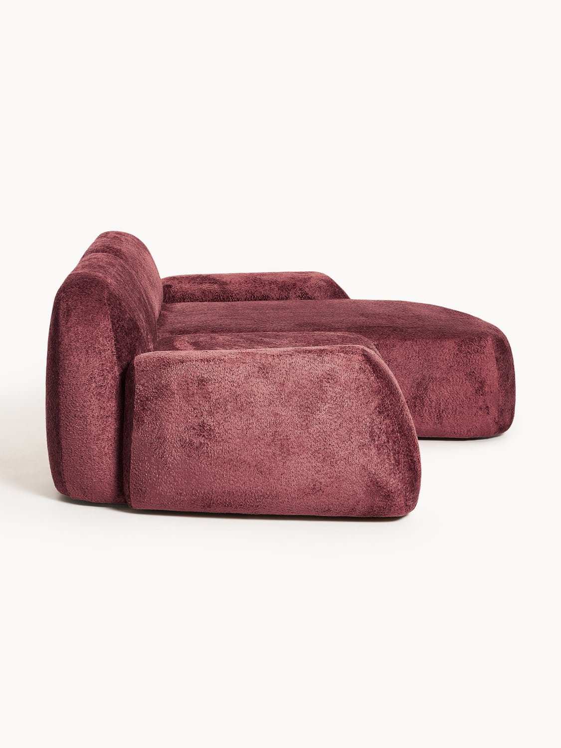 Wolke Modular Teddy Bouclé Corner Sofa (3-seater) — Dark Grey