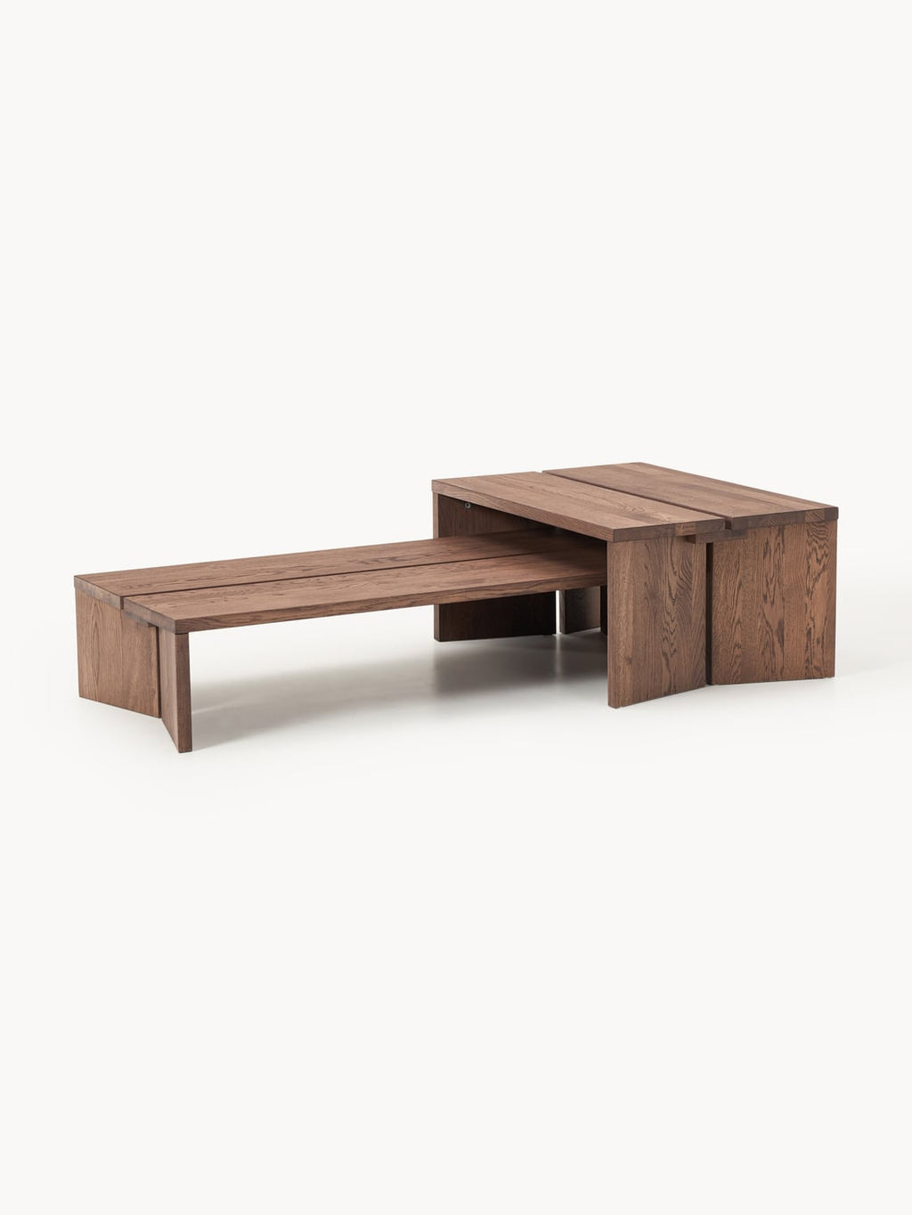 Amad Coffee Tables in Oak, set of 2 — Taupe