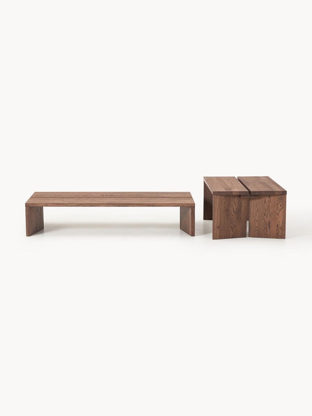 Amad Coffee Tables in Oak, set of 2 — Taupe
