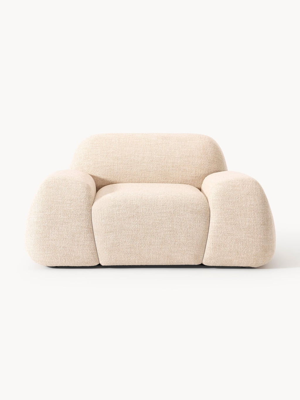 Wolke Bouclé Lounge Chair — Beige