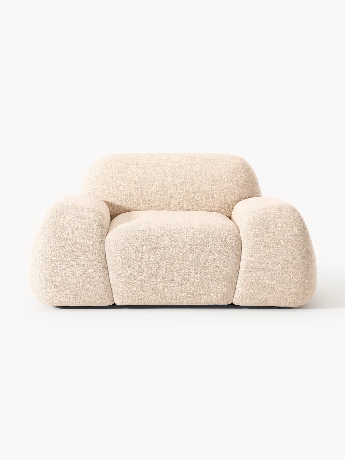 Wolke Bouclé Lounge Chair — Beige