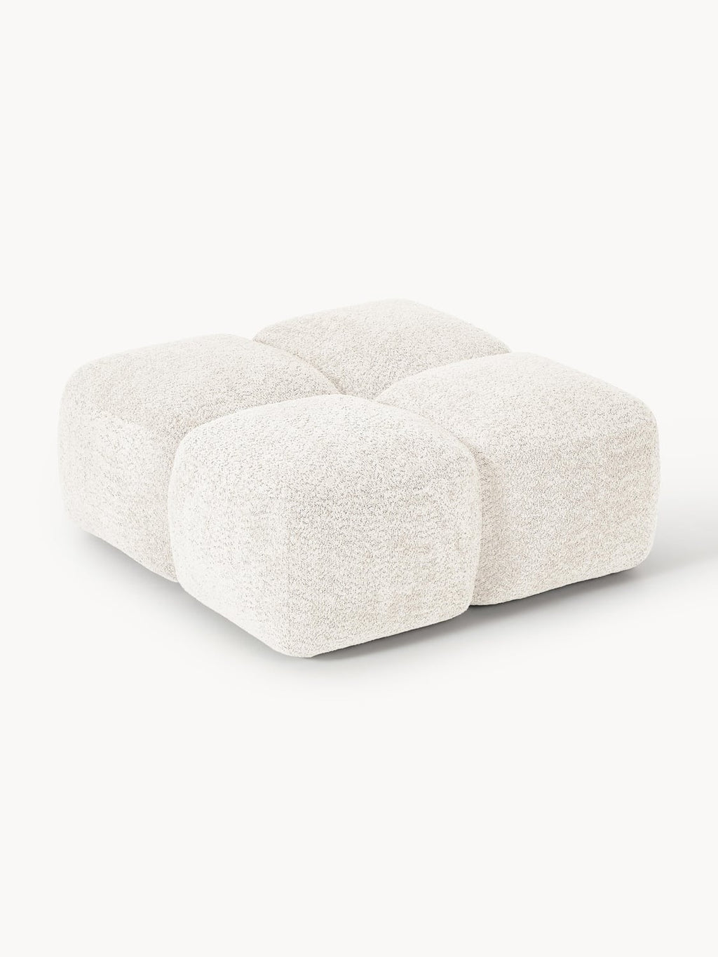 Tayla Sofa Ottoman in Teddy Bouclé — Off-White