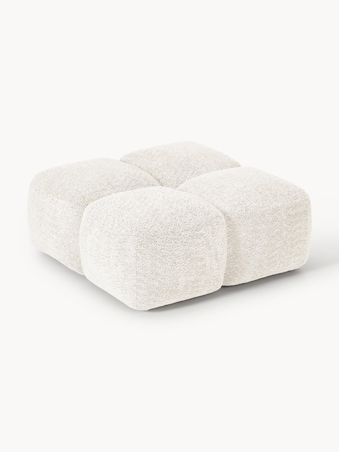 Tayla Sofa Ottoman in Teddy Bouclé — Off-White
