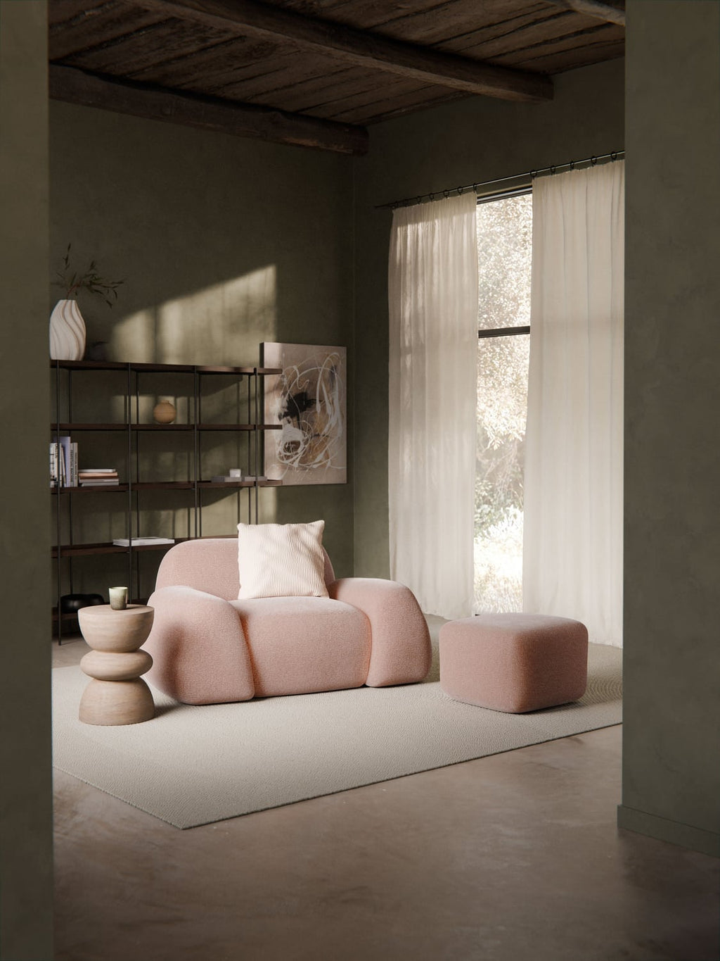 Wolke Lounge Chair — Taupe