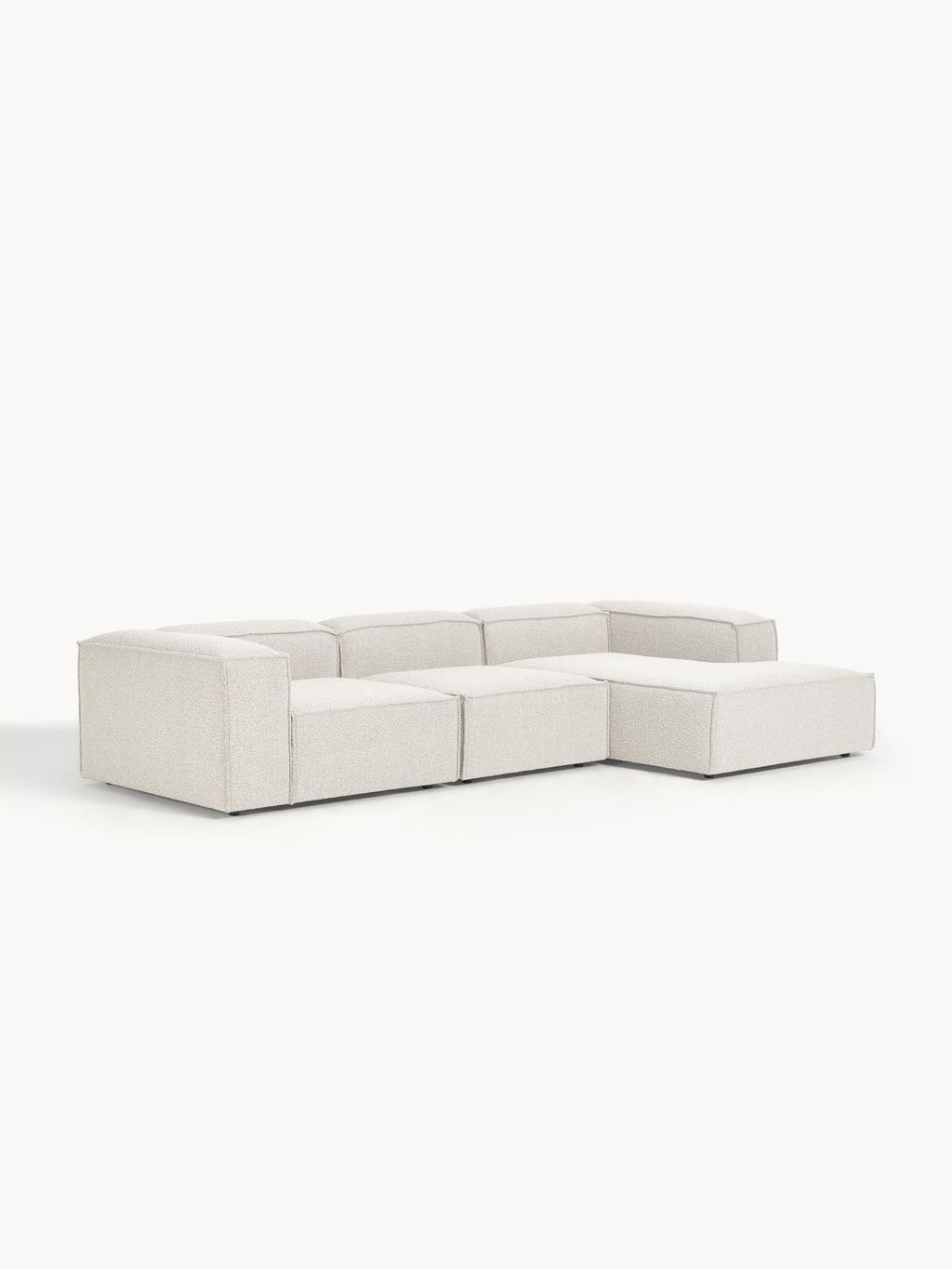 Lennon Modular Bouclé Corner Sofa (4-seater) — Light Grey