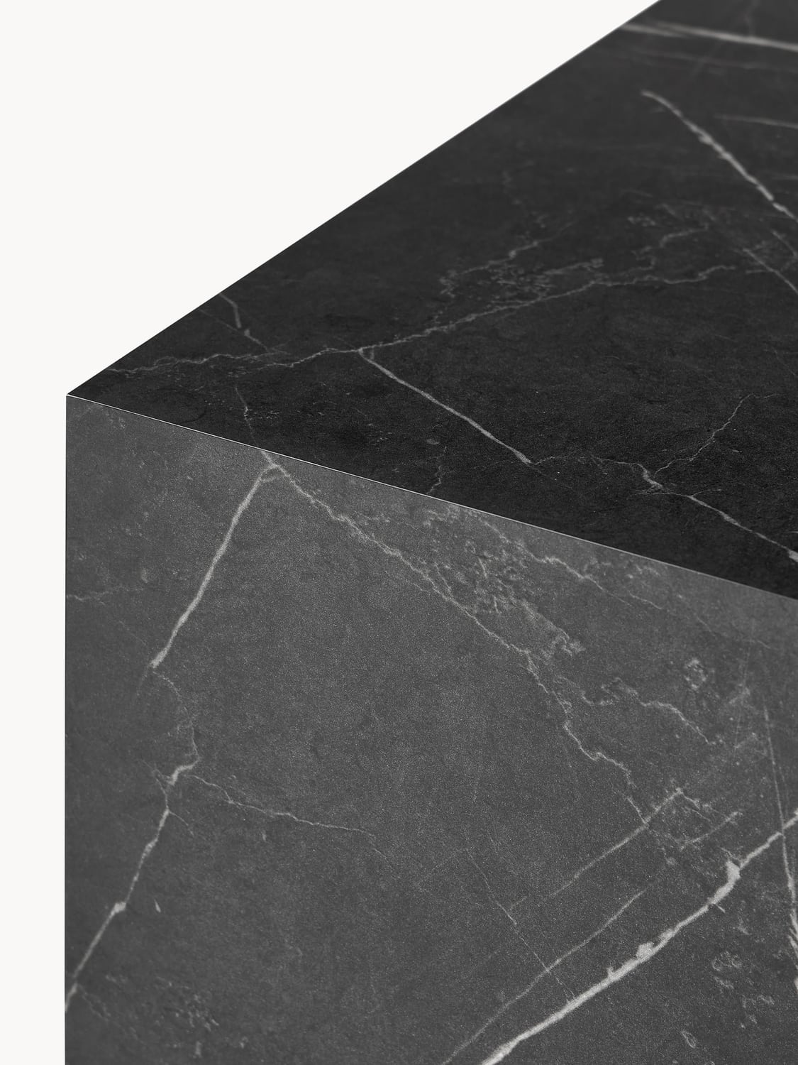Lesley Coffee Table in Marble-Look — Dark Grey