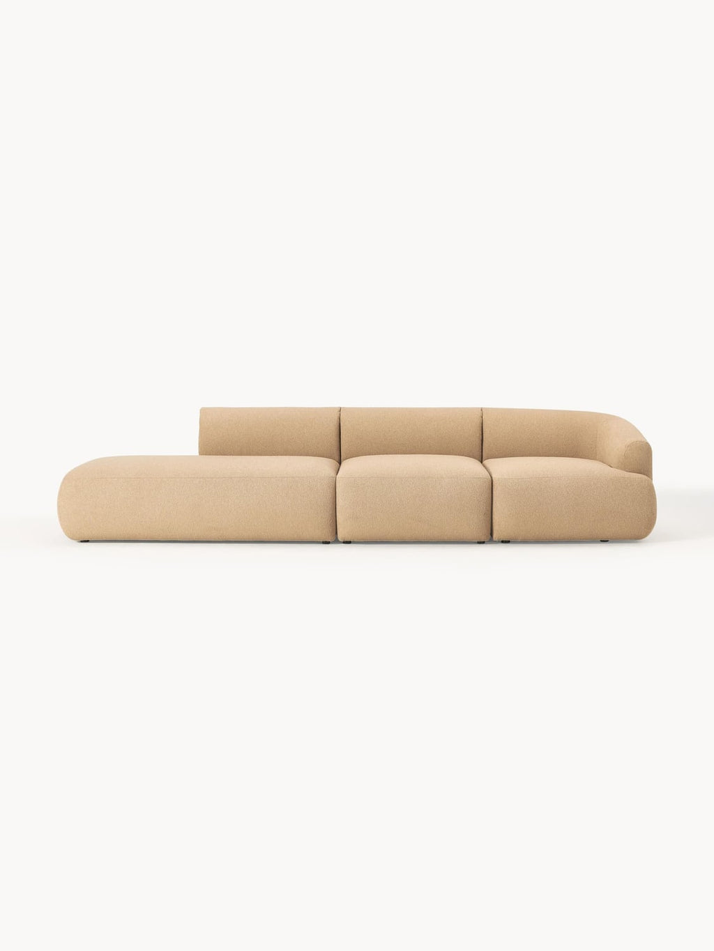 Sofia Modular Bouclé-Chaise (2-seater) — Sand