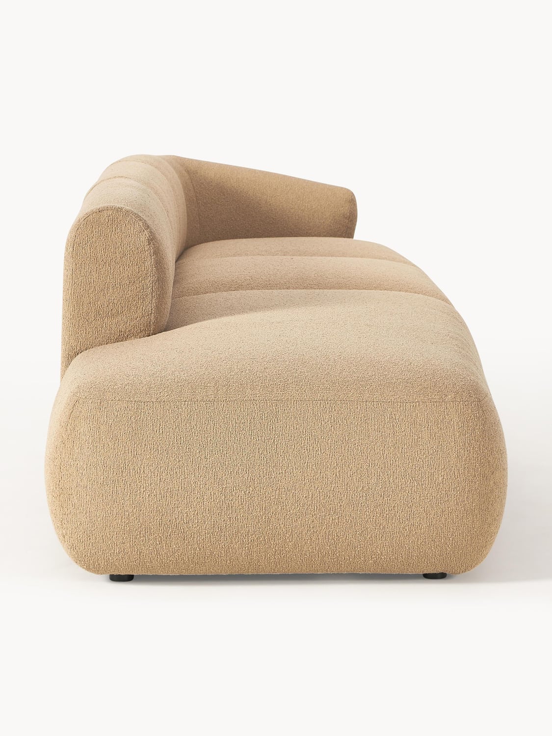 Sofia Modular Bouclé-Chaise (2-seater) — Sand
