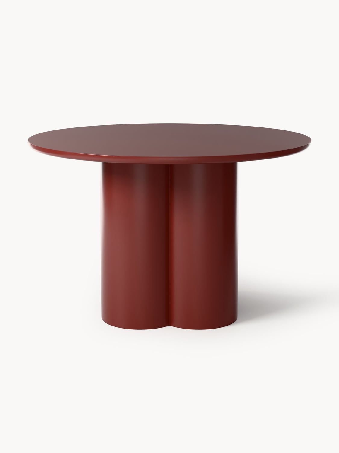 Keva Round Dining Table, Ø 120 cm — Burgundy