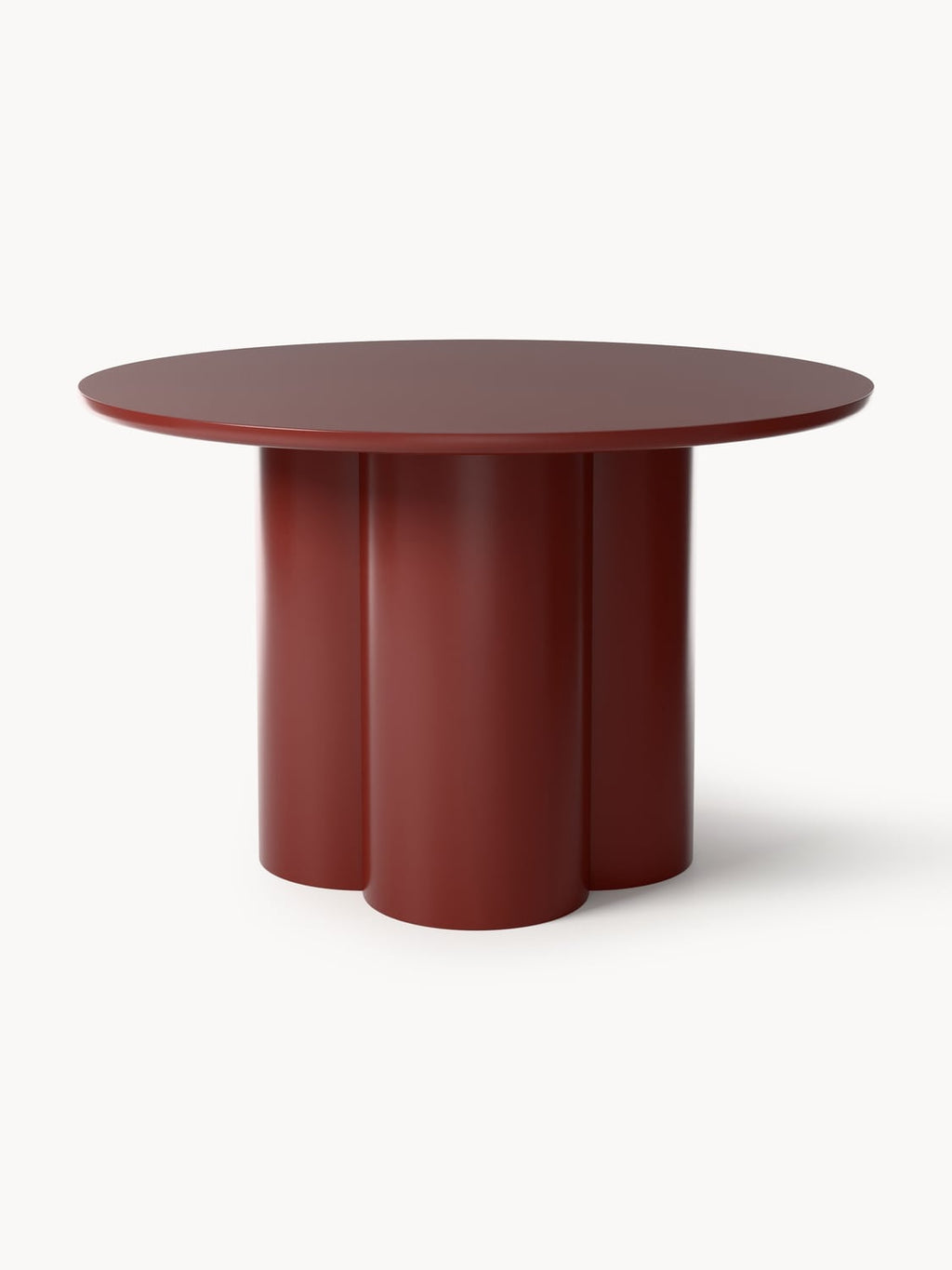 Keva Round Dining Table, Ø 120 cm — Burgundy