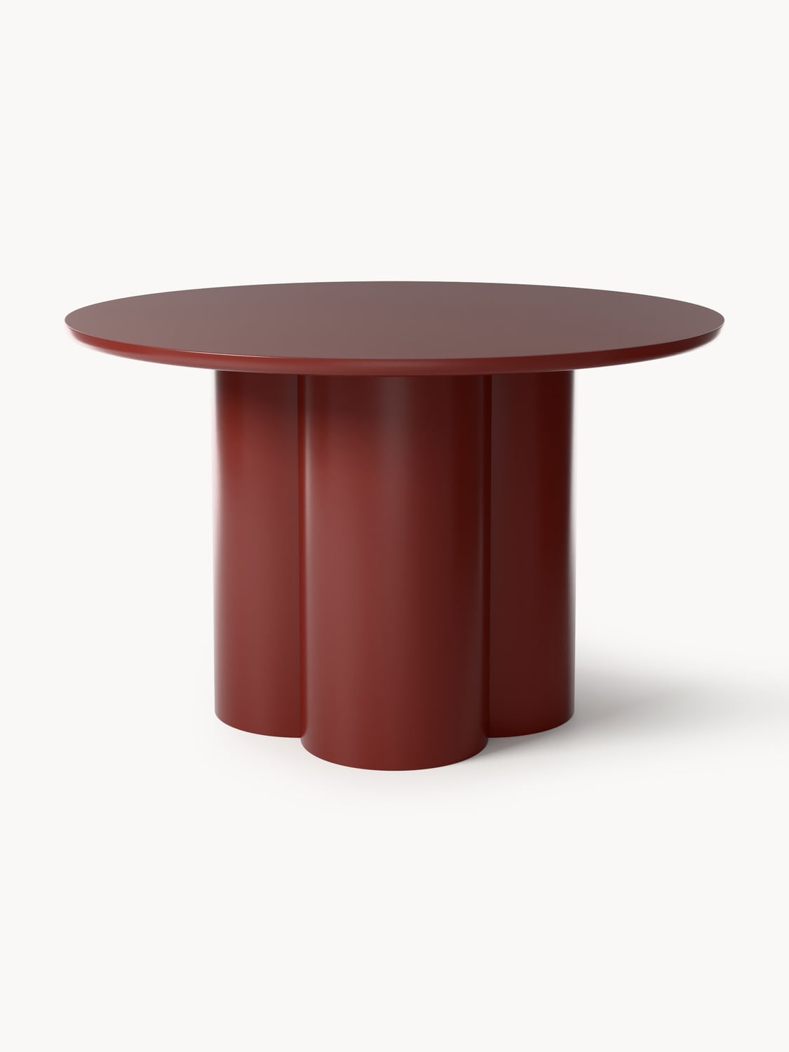 Keva Round Dining Table, Ø 120 cm — Burgundy
