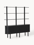 Calary Large Shelving Unit with Fluted Front — Anthracite