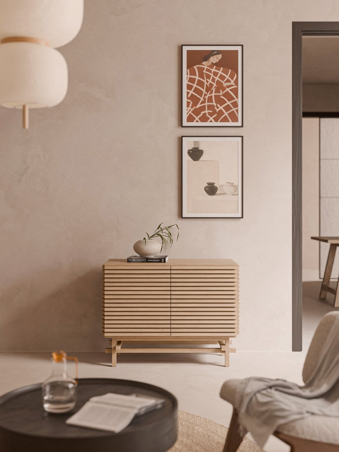 Pierce Chest of Drawers in Oak — Taupe