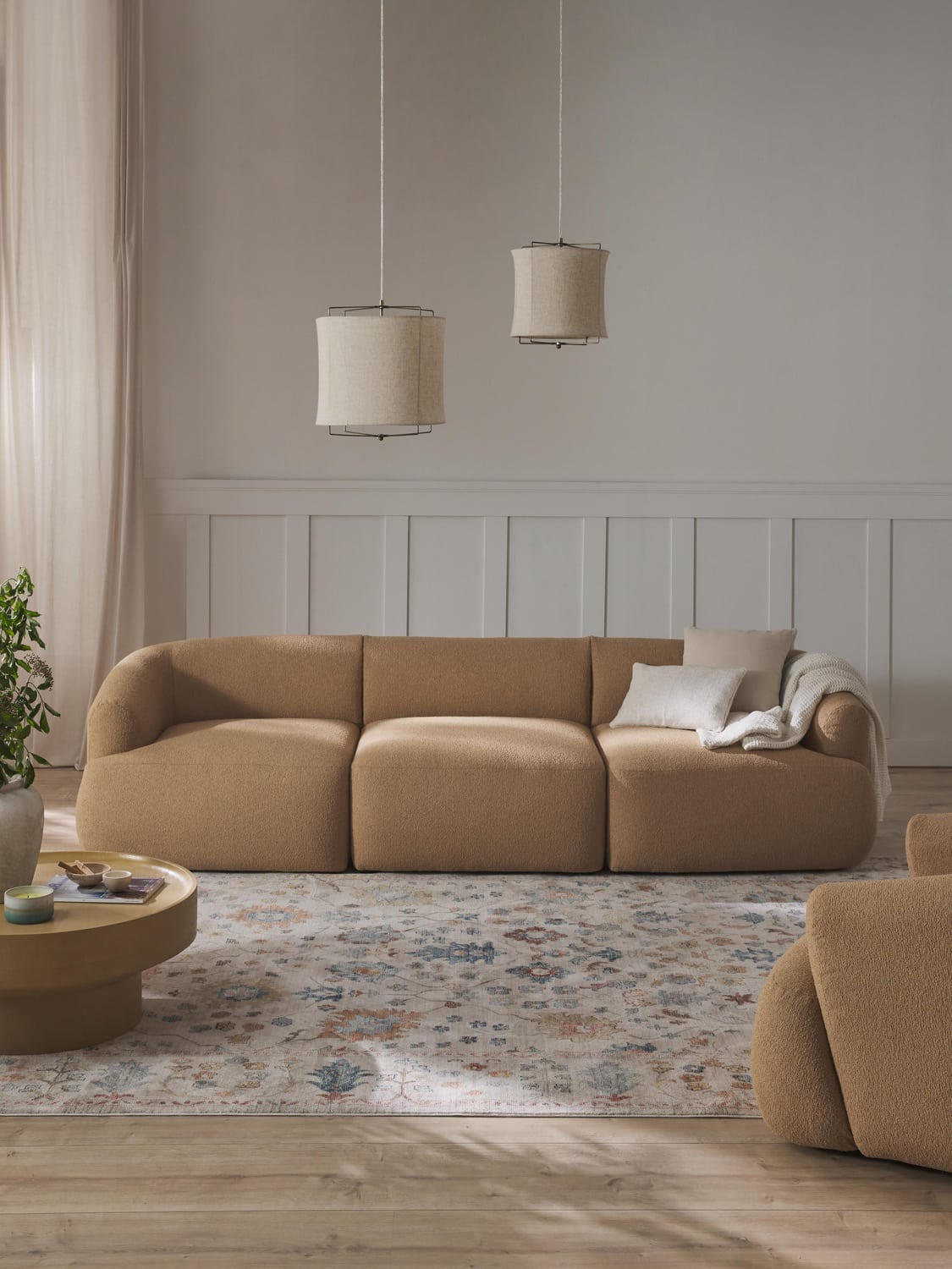 Sofia Modular Bouclé Sofa (3-seater) — Sand