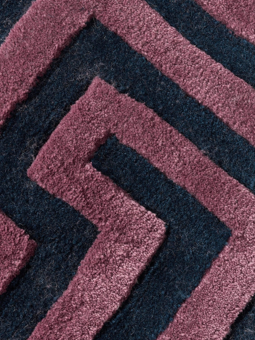 Monty Hand-Tufted Wool Rug with Raised High-Low-Texture — Charcoal
