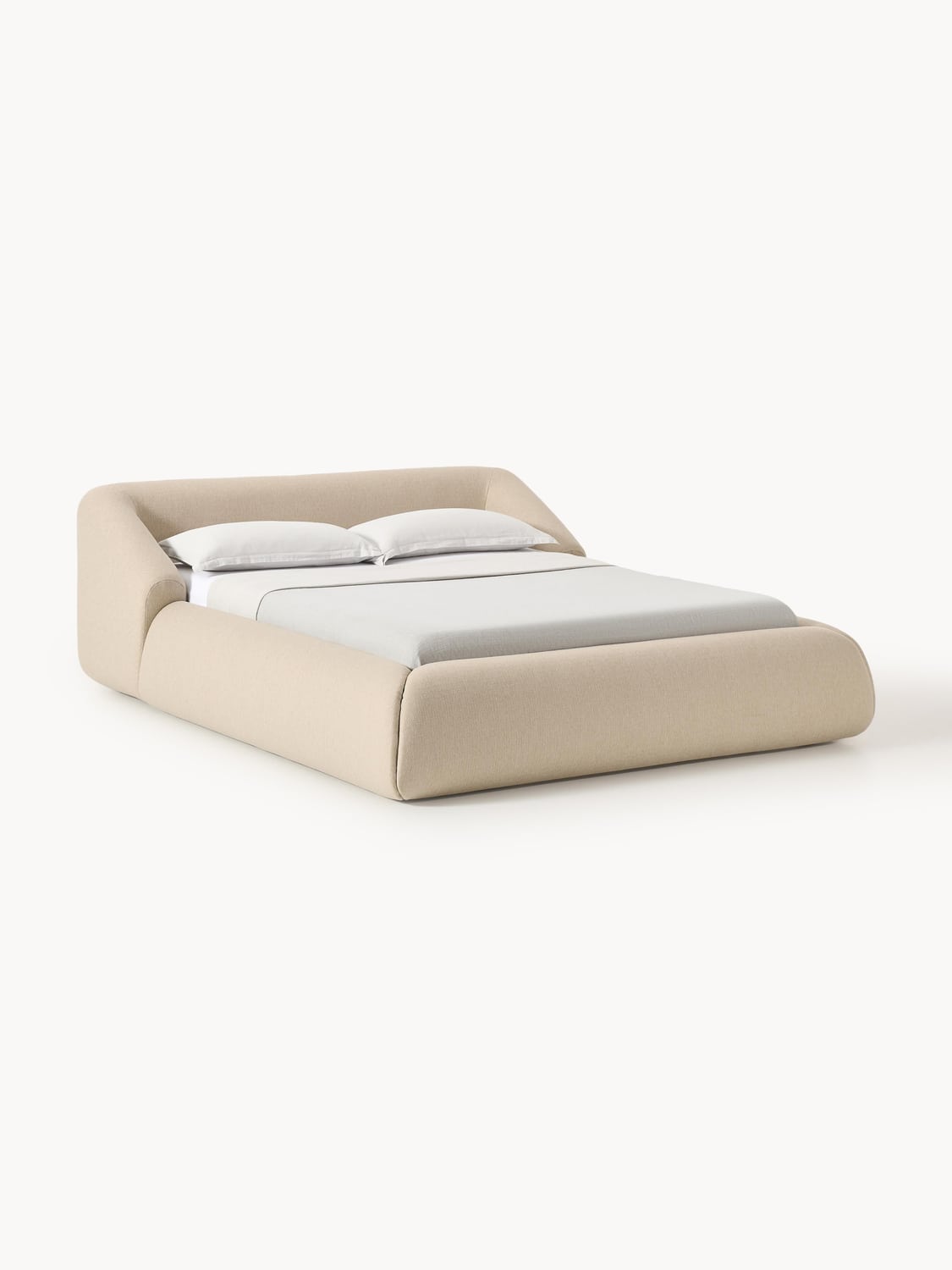 Sofia Upholstered Bed — Beige