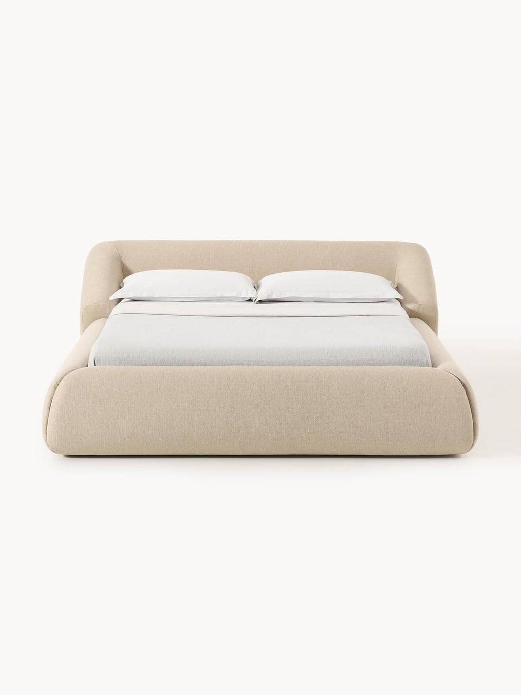 Sofia Upholstered Bed — Beige