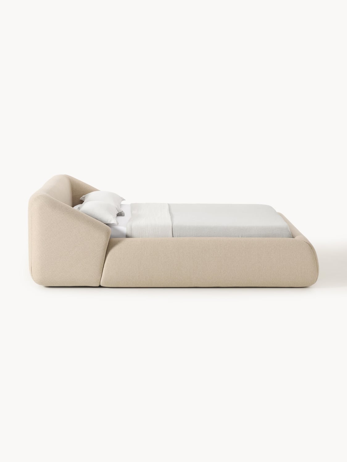 Sofia Upholstered Bed — Beige