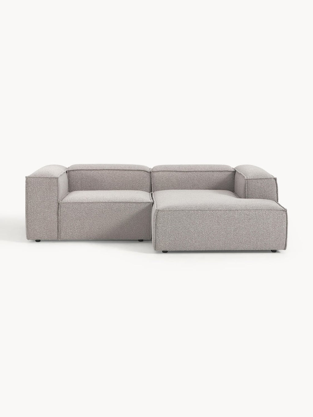 Lennon Modular Bouclé Corner Sofa (2-seater) — Grey