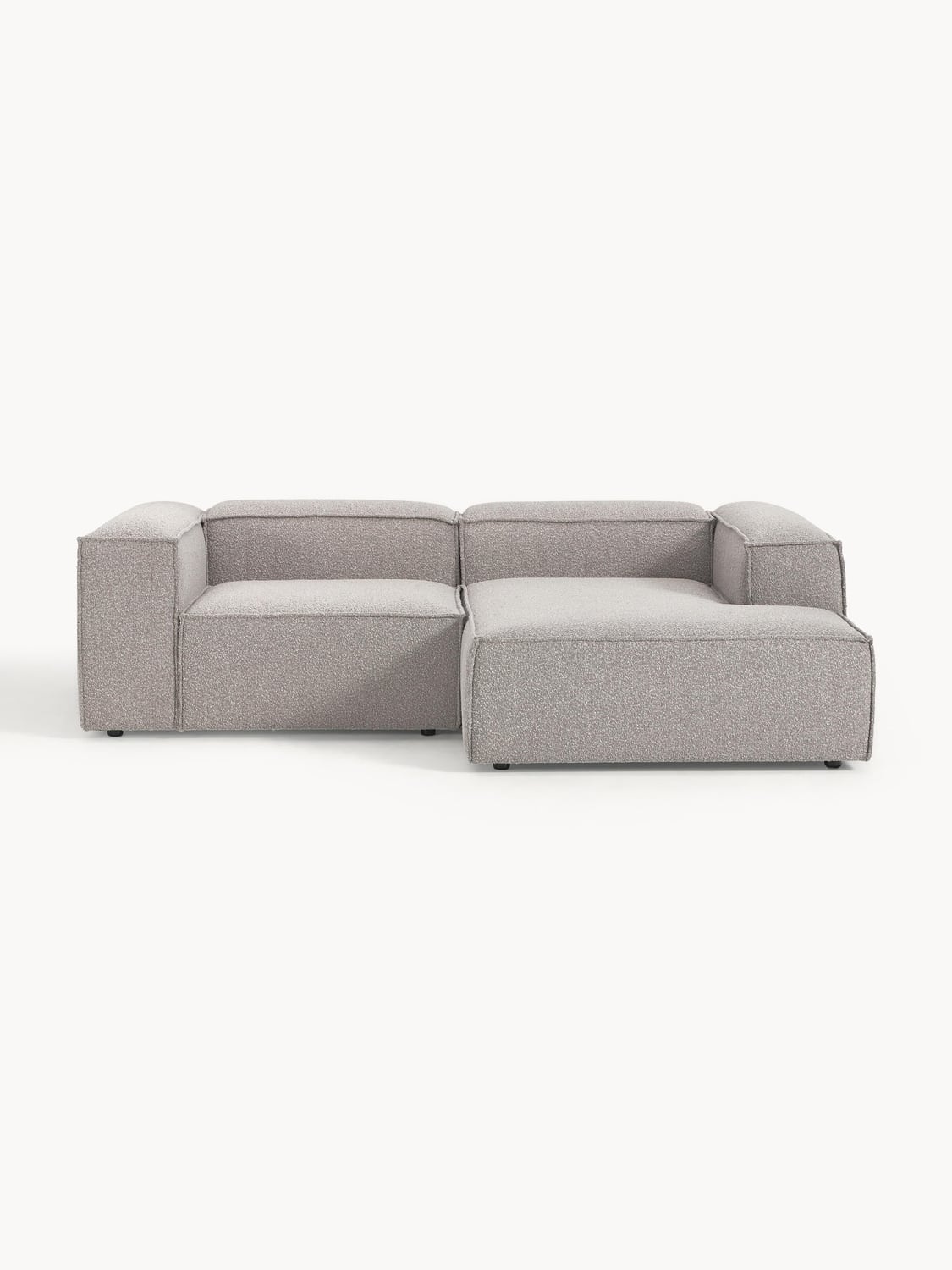 Lennon Modular Bouclé Corner Sofa (2-seater) — Grey