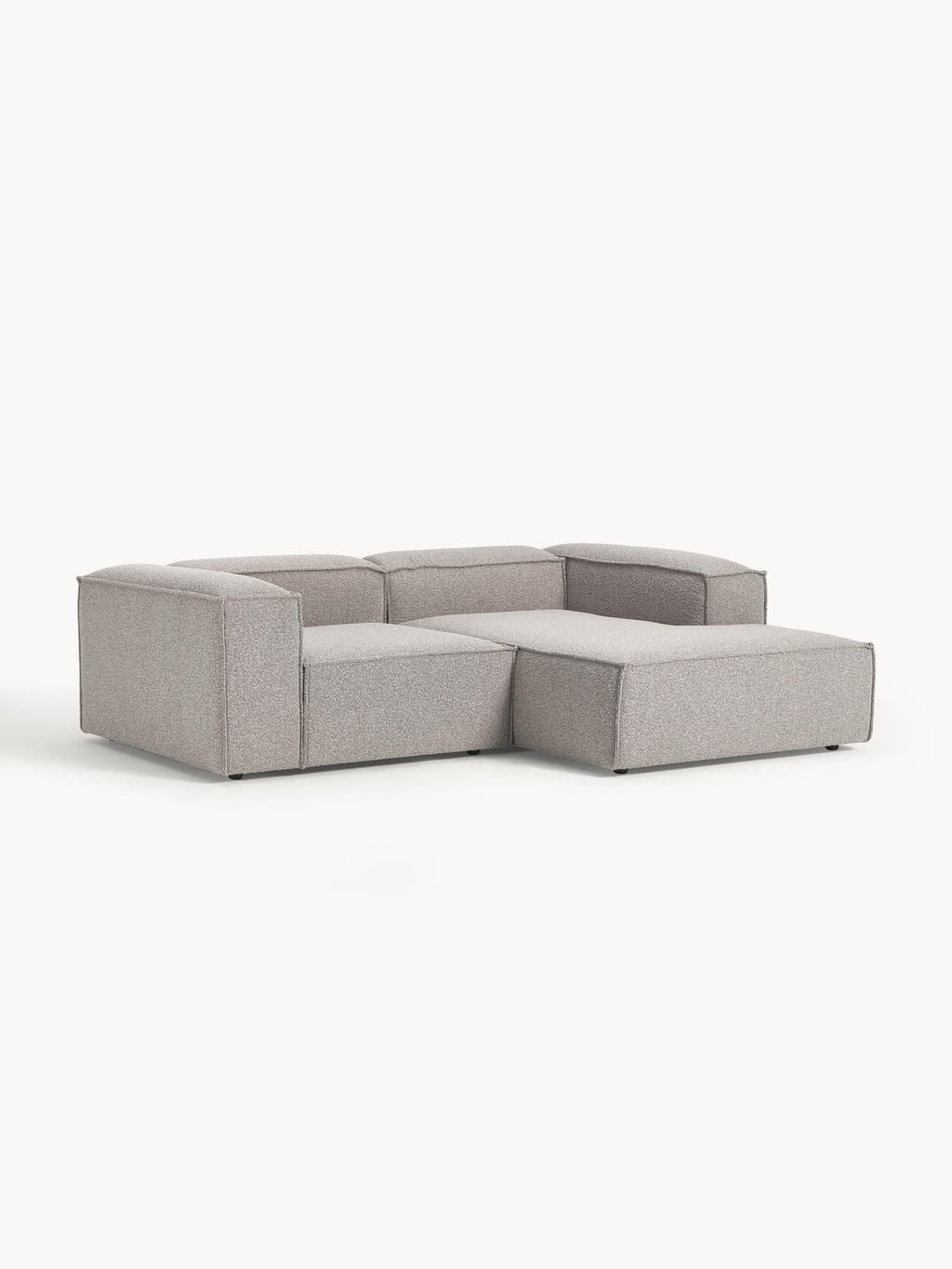 Lennon Modular Bouclé Corner Sofa (2-seater) — Grey