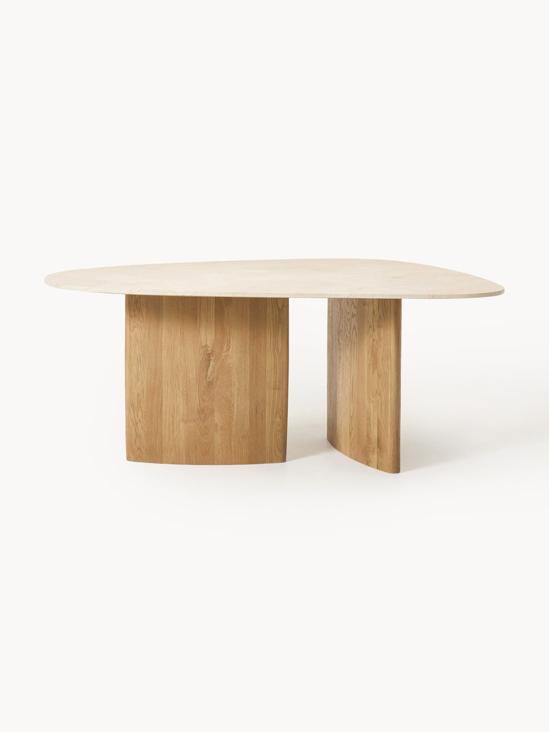 Meadow Organic Dining Table with Marble Top, in various sizes