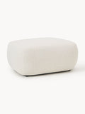 Sofia Bouclé Ottoman — Light Grey